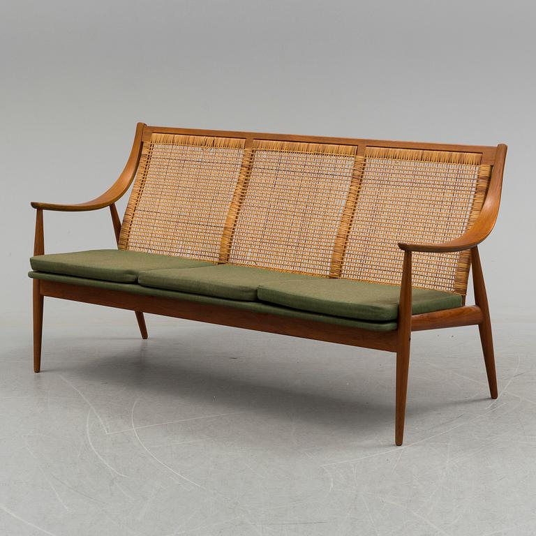 A Orla Mølgaard-Nielsen and Peter Hvidt sofa and armchair model FD 146 from France & Son, Denmark, 1950s.