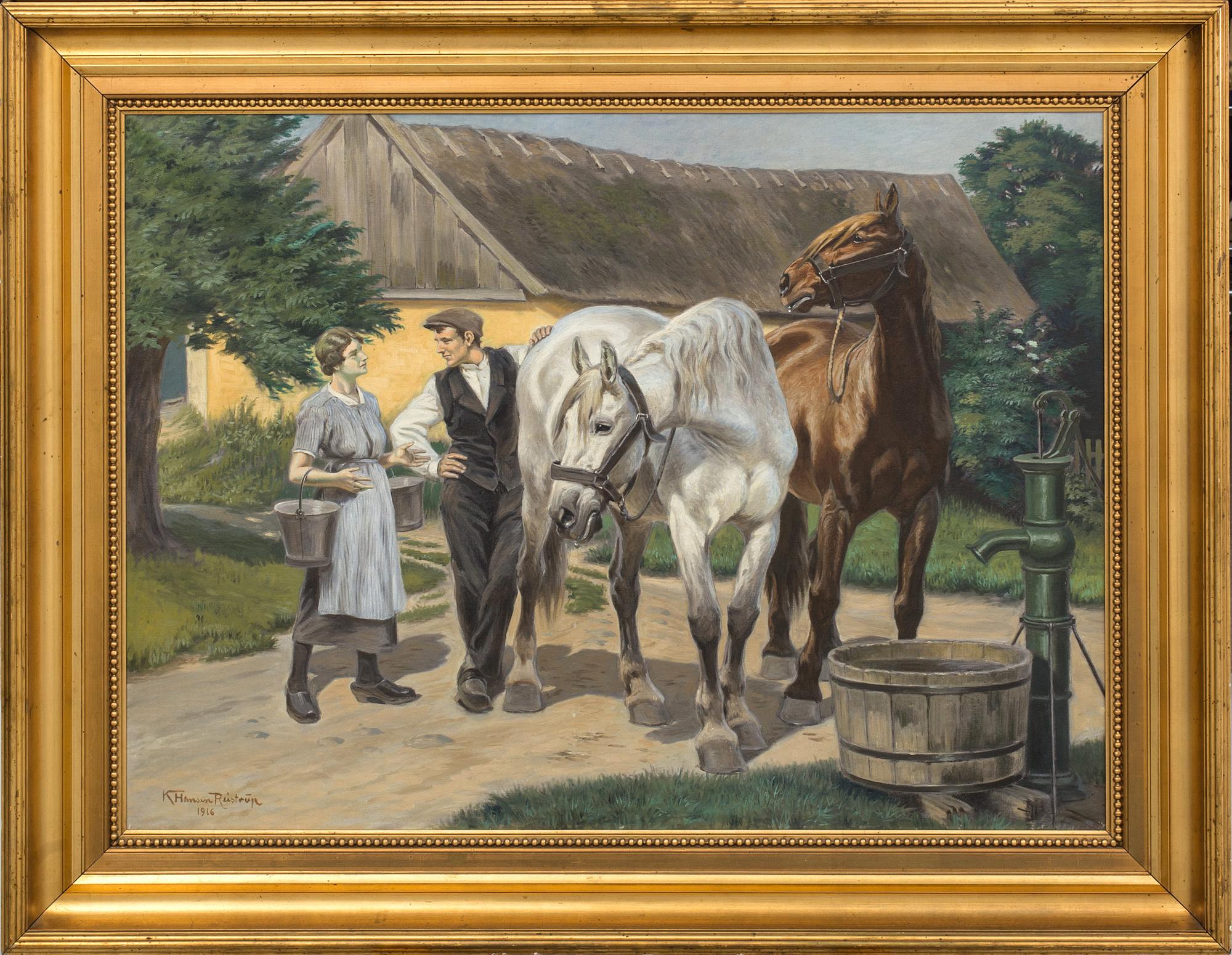 KARL HANSEN REISTRUP, oil on canvas signed and dated 1916.
