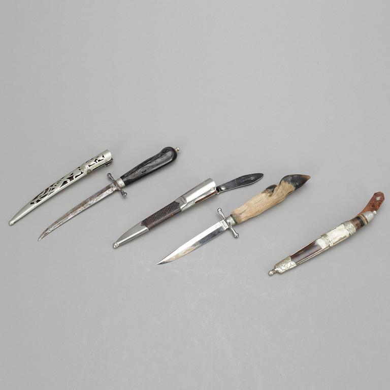 KNIVAR, 3 st, 1900-tal.