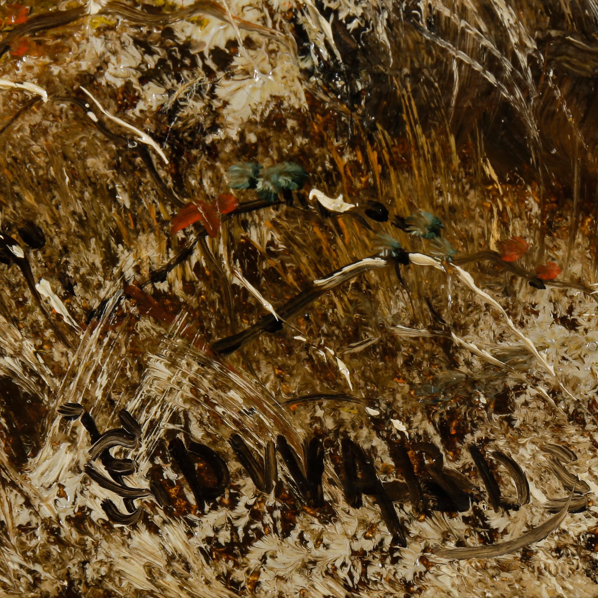OKÄND KONSTNÄR, olja på duk, signerad Edvard, 1800-tal.