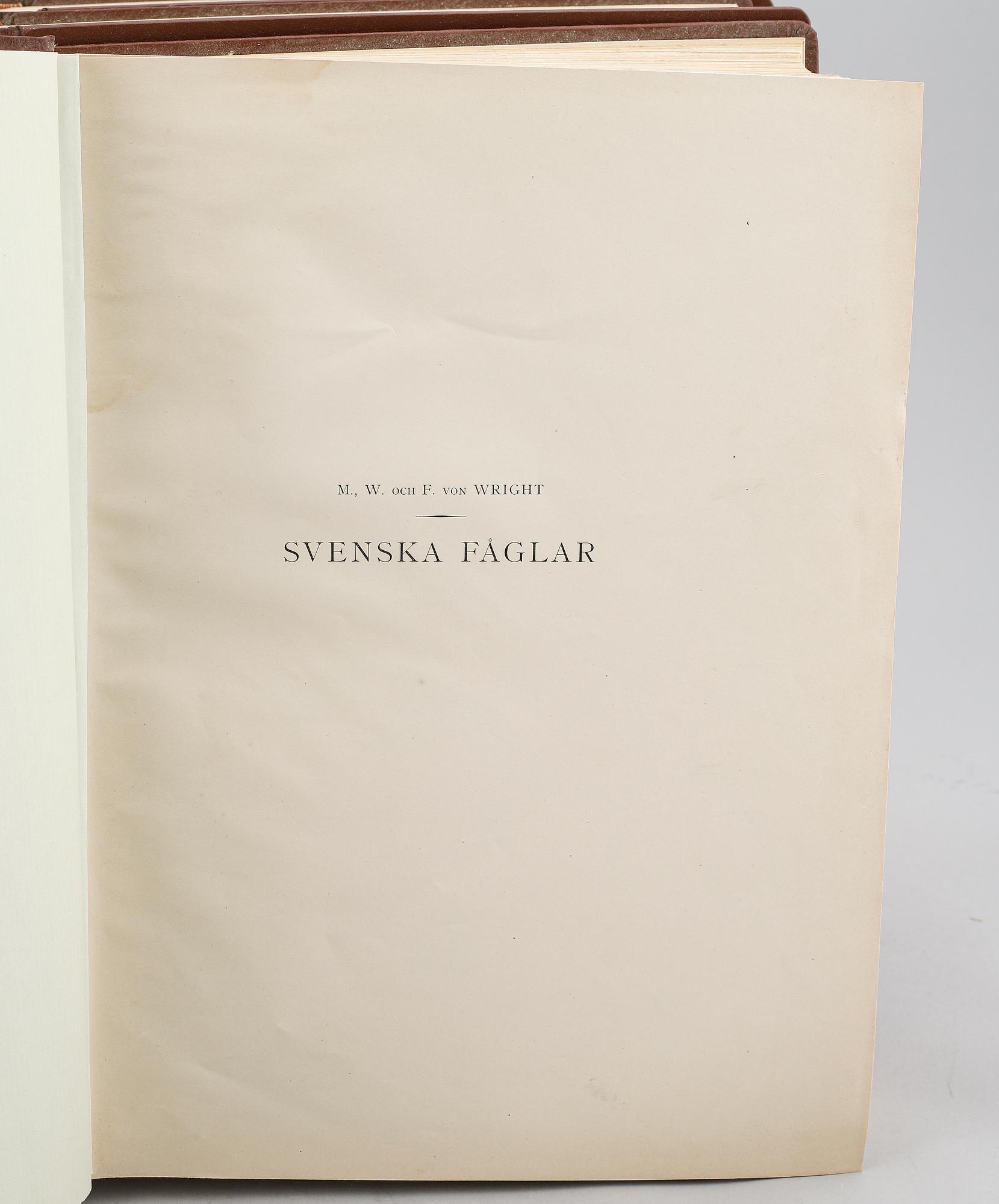 VON WRIGHT, "Svenska fåglar",