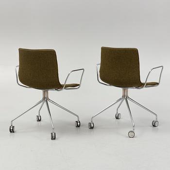 Lievore Altherr Molina, desk chairs, a pair, "Catifa 46", Arper, Italy.