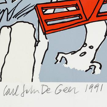 CARL JOHAN DE GEER, färglitografi, 1991, signerad 143/150.