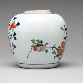 A famille rose ginger jar, Qing dynasty, 18th Century.