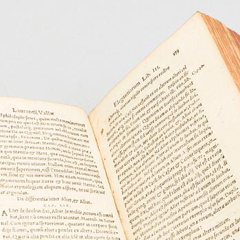 LORENZO VALLA / LAURENTIUS VALLa, 'Elegantiarum Laurentii Vallae...', Basel Brylinger 1571.