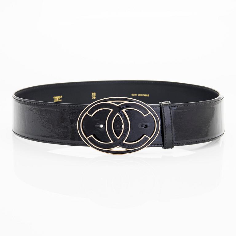 Chanel, a patent leather belt.