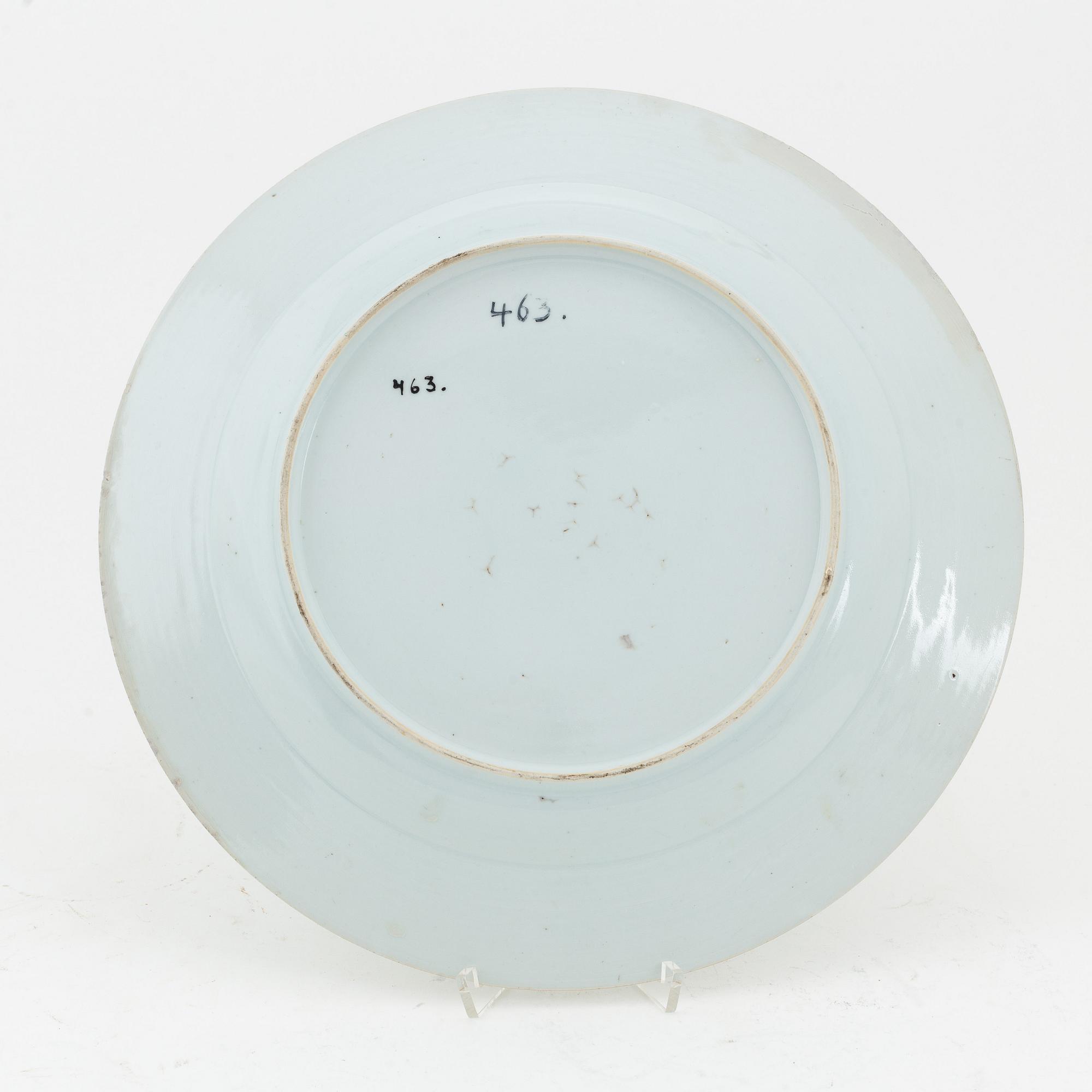 A punch bowl and dish, Qing dynasty, late 18th Century.