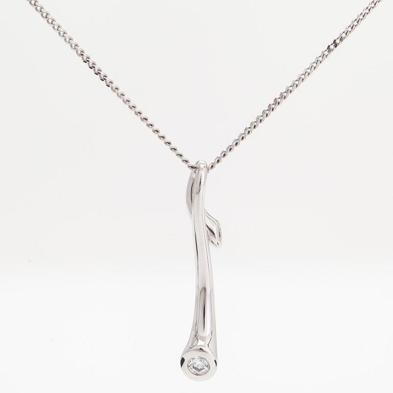 Georg Jensen, halsband "Magic", 18K vitguld, briljantslipade diamanter tot. ca 0.13 ct.