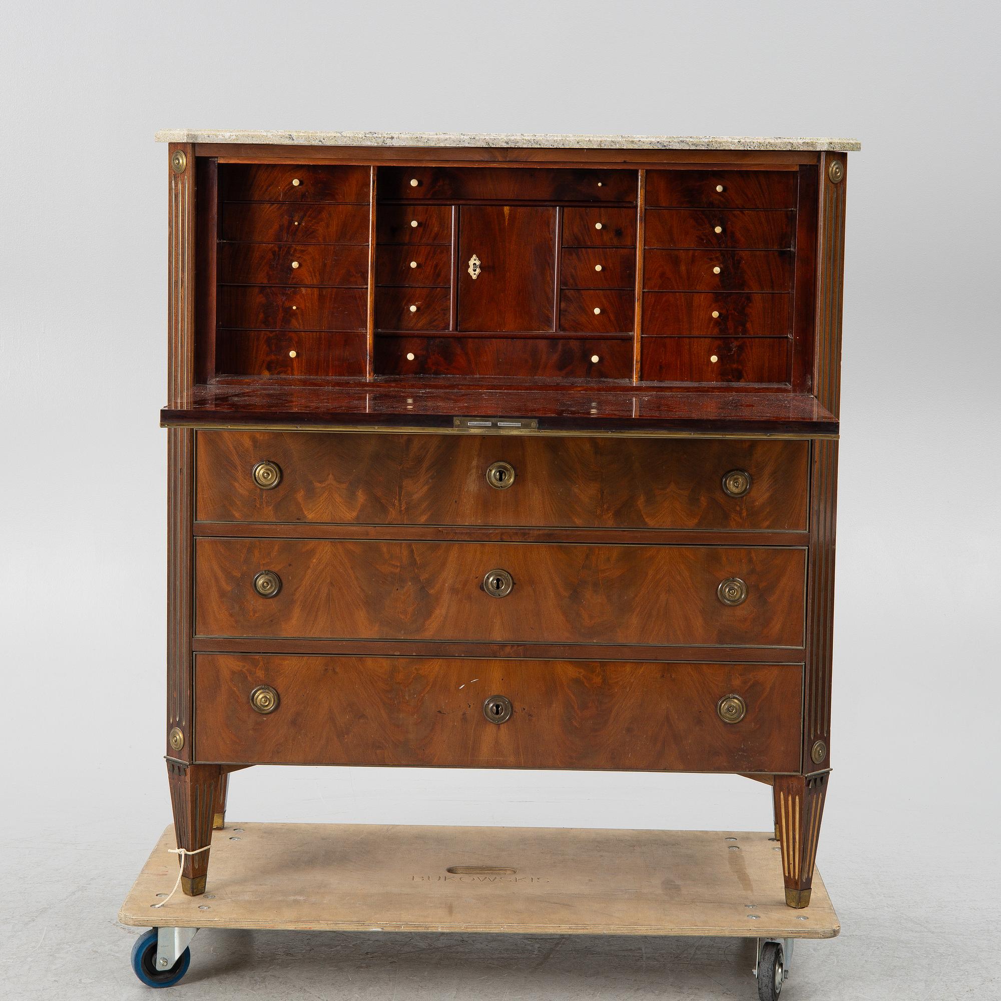 Sekretär, gustaviansk stil, 1800-tal.