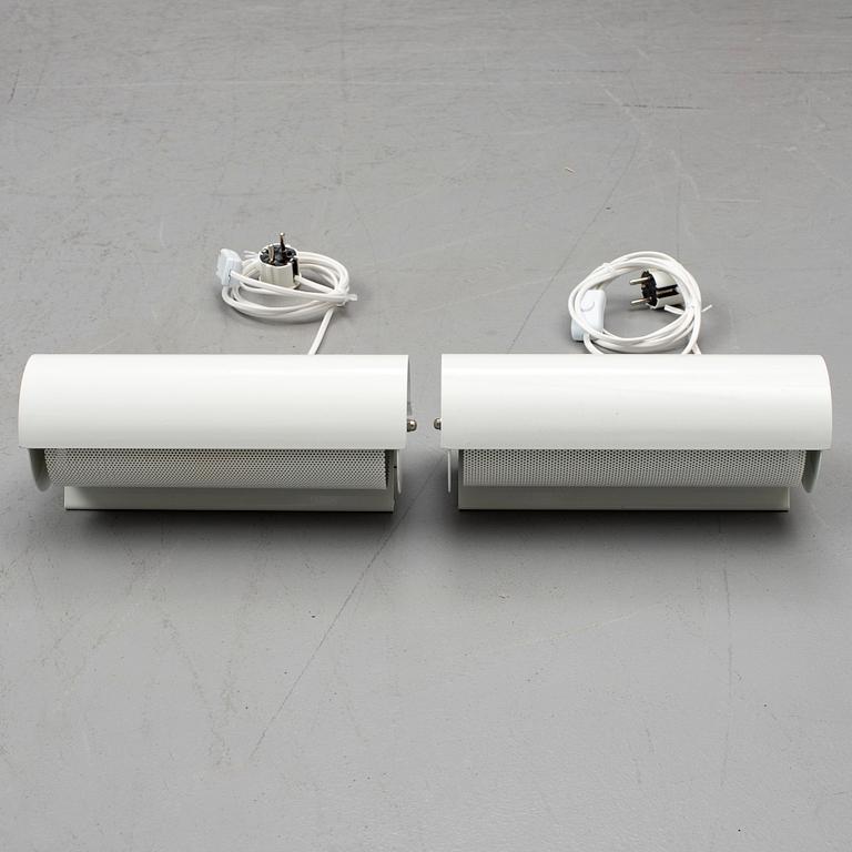 BÖRGE LINDAU & BO LINDEKRANTZ, a pair of 'Zero' wall lights, 1980's.