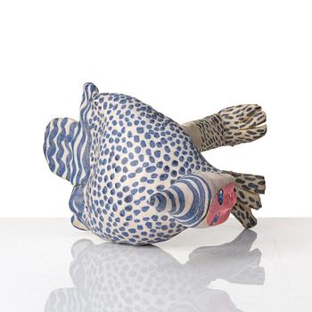 Ulrica Hydman-Vallien, a unique painted stoneware sculpture, Sweden.