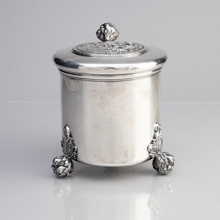 Christian Hammar, a silver baroque style tankard, Stockholm, Sweden, 1856.