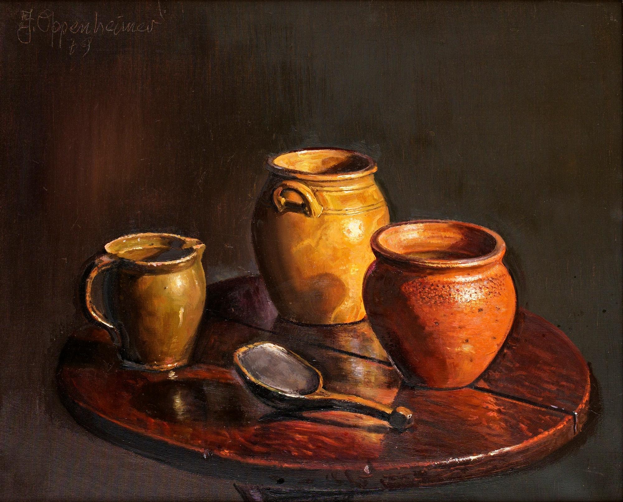 Johnny Oppenheimer, Still life with jars.