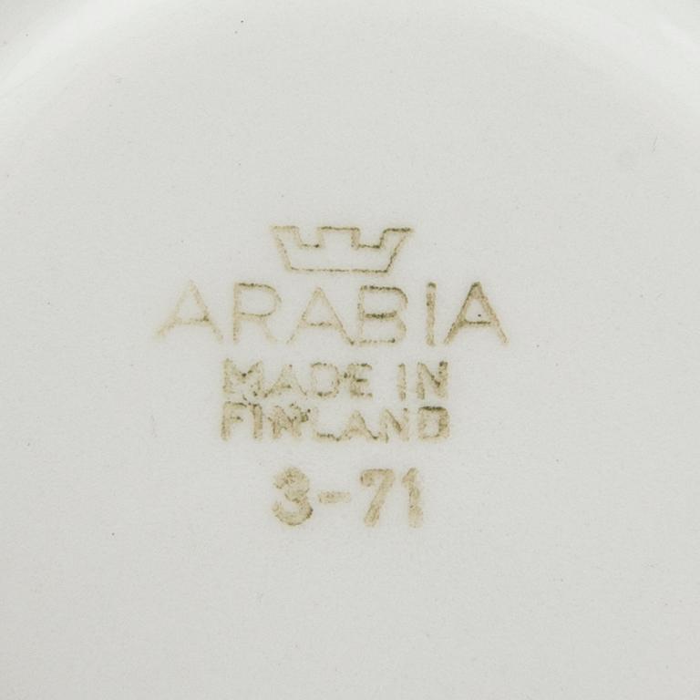 Göran Bäck, koppar med fat 12 st Arabia Finland porslin.