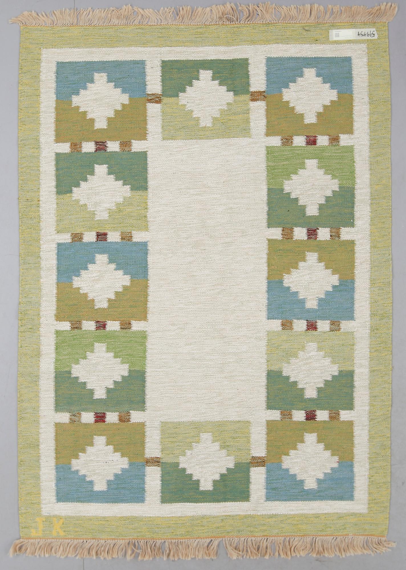MATTA, rölakan, signerad JK(Karin Jönsson). Ca 173 x 245 cm.