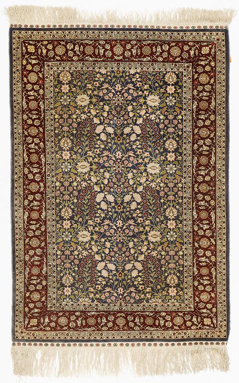 Matta, silke Turkiet, sannolikt, ca 126 x 86 cm.