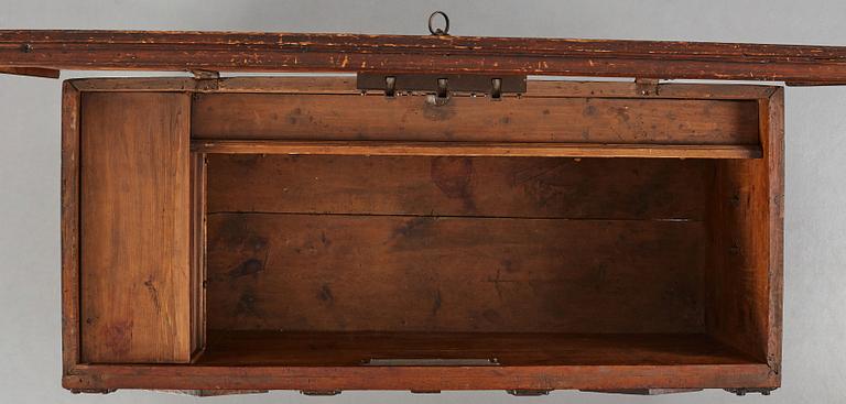 A Swedish baroque marquetry chest, later part of the 17th century,