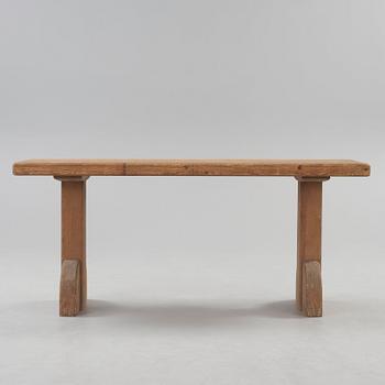 An Axel Einar Hjorth stained pine 'Sandhamn' table, Nordiska Kompaniet, 1930's.