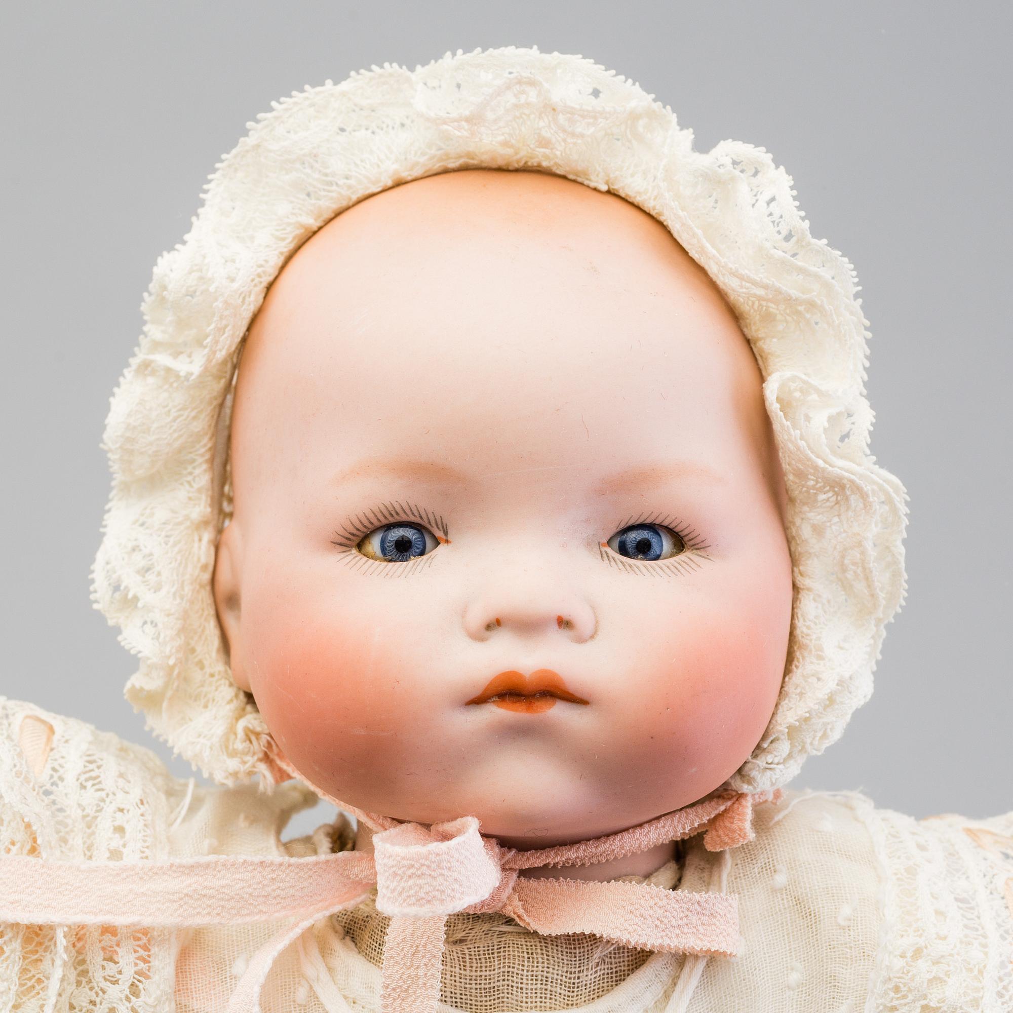 A Bisque head baby doll. Armand Marseille early 20th century.