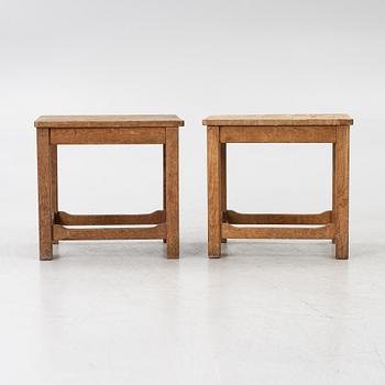 Nordiska Kompaniet, taburetter, ett par, ek. Ritningen daterad 1928.