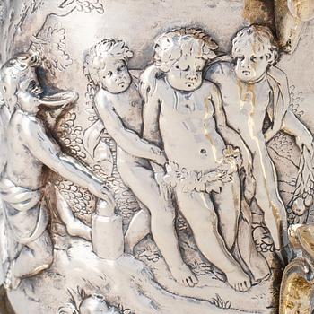 Peter Ohr I (Öhr) dryckeskanna, silver, Hamburg (verksam 1649-1662), barock.