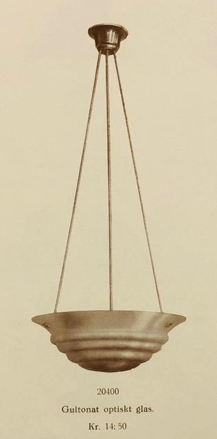 Edward Hald, a ceiling lamp model "HD 625", Orrefors & Nordiska Kompaniet, 1930s.