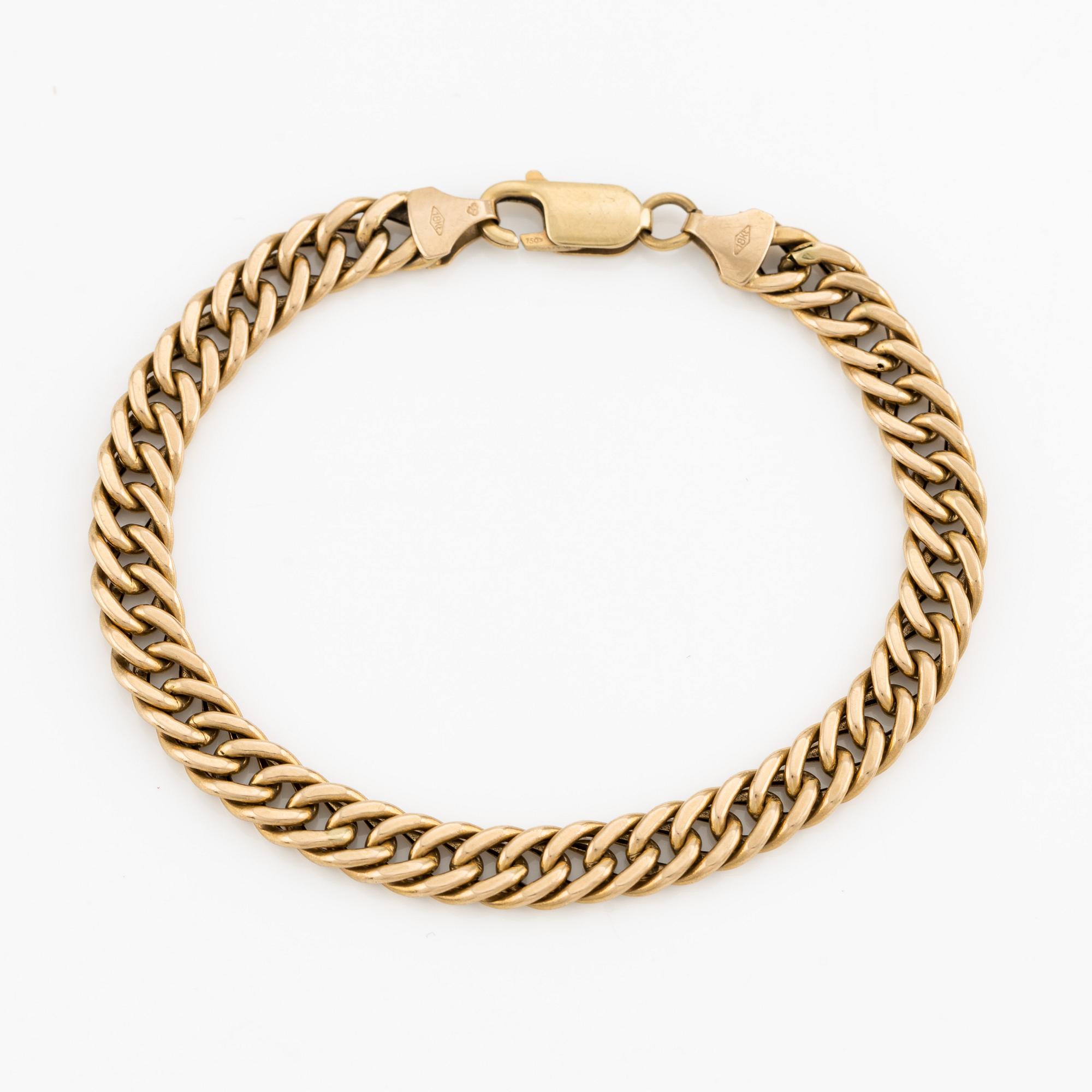 Armband 18K guld, modifierad pansarlänk.