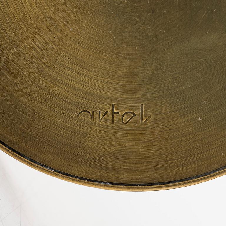 Maija Heikinheimo, a set of two mid-20th century brass jars, manufacturer Valaistustyö for Artek.