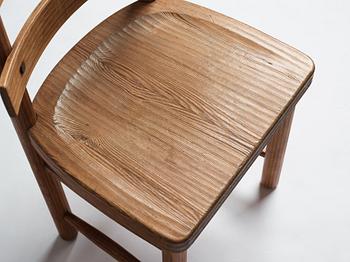 Axel Einar Hjorth, a set of 6 stained pine 'Sandhamn' chairs, Nordiska Kompaniet Sweden 1931-1932.