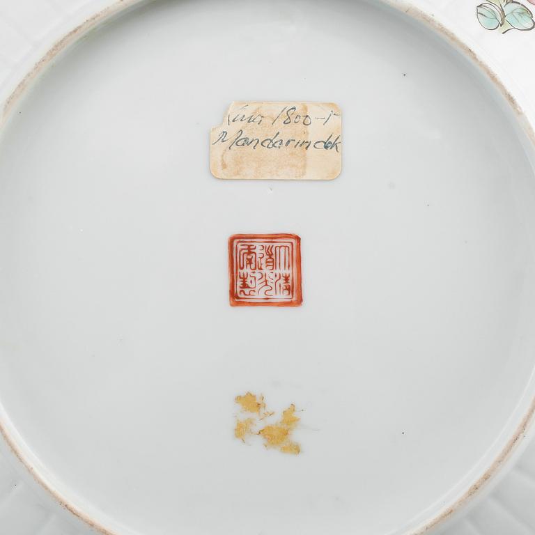 FAT, 3 st (2+1), porslin, Kina, omkring år 1900.