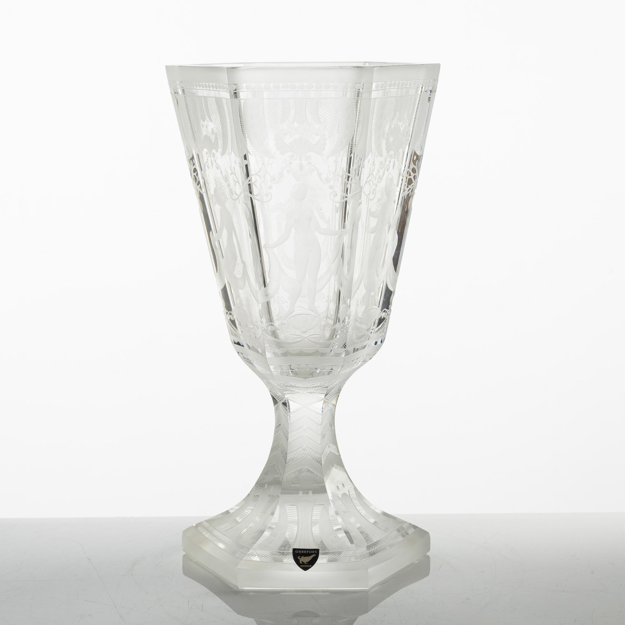 Simon Gate, pokalglas, "Sex Gracer", Orrefors.