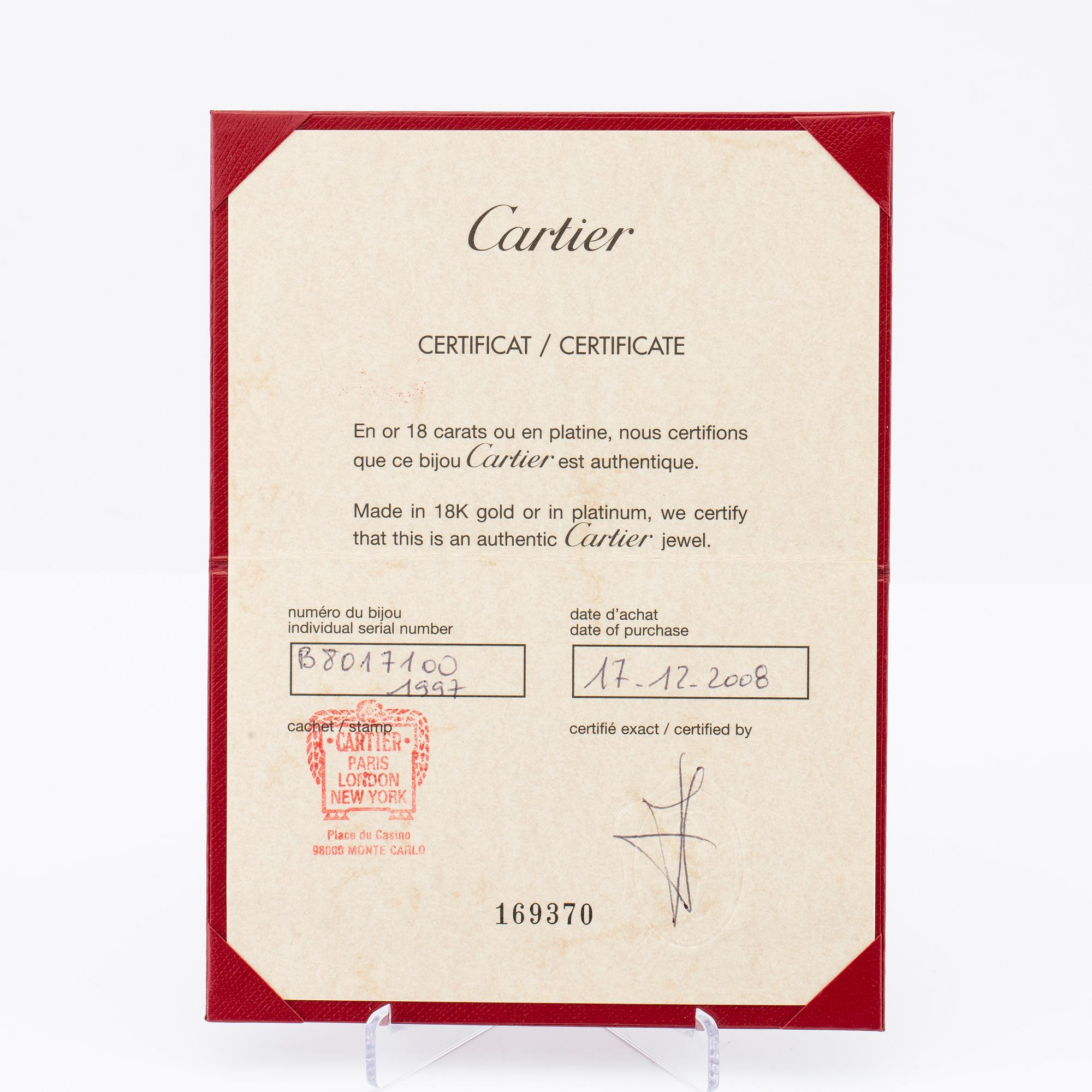 Cartier, örhängen ett par "Trinity" 18K rött, vitt och roséguld.