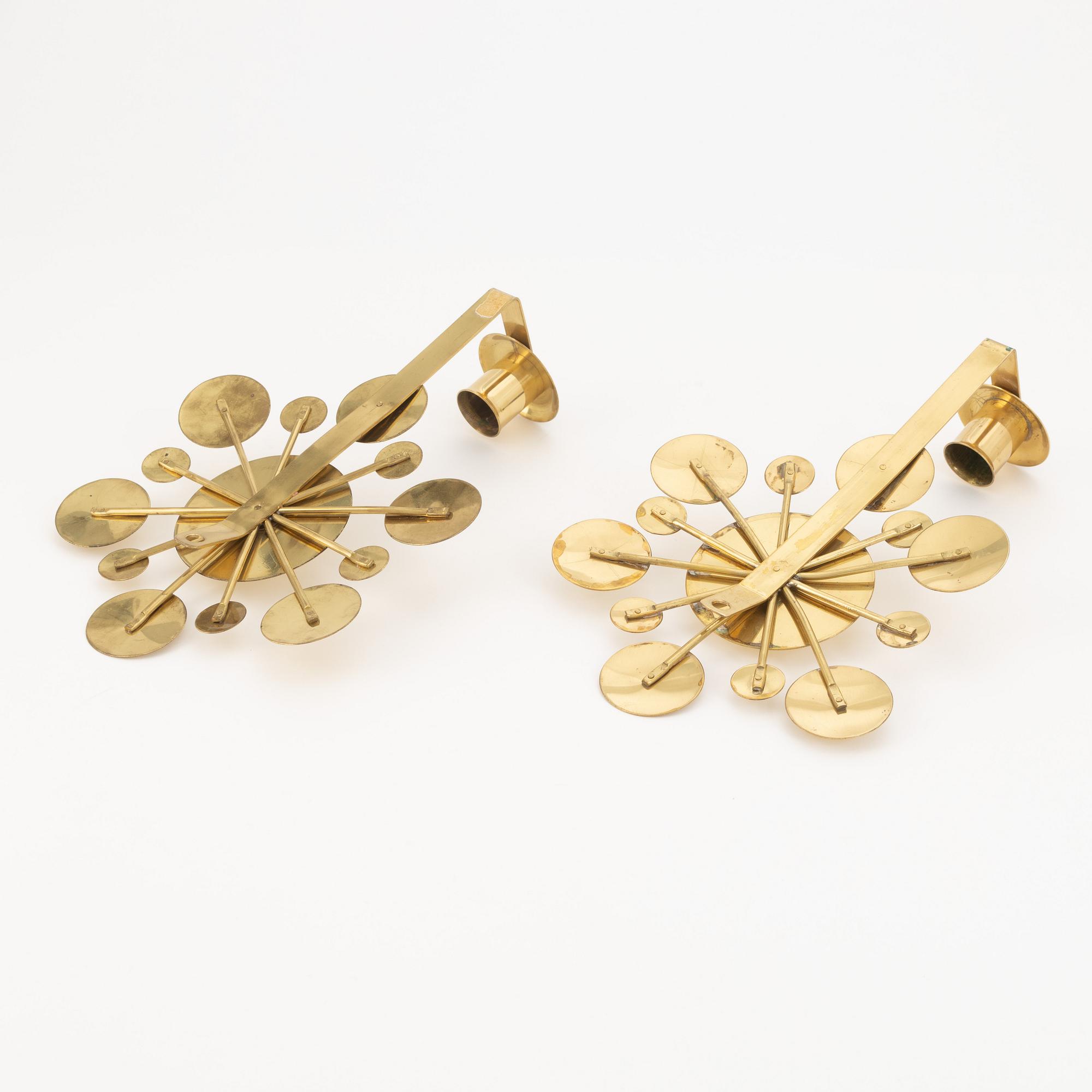 Lars Holmström, a pair of wall sconces, Firma Lars Holmström, Arvika, second half of the 20th Century.