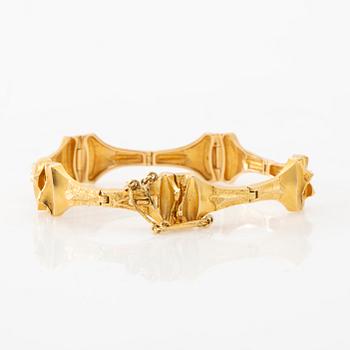 Björn Weckström, bracelet "Gaia" 18K gold, Lapponia 1978.