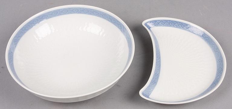 MATSERVIS, 50 delar, porslin, "Blå Vifte", Royal Copenhagen,