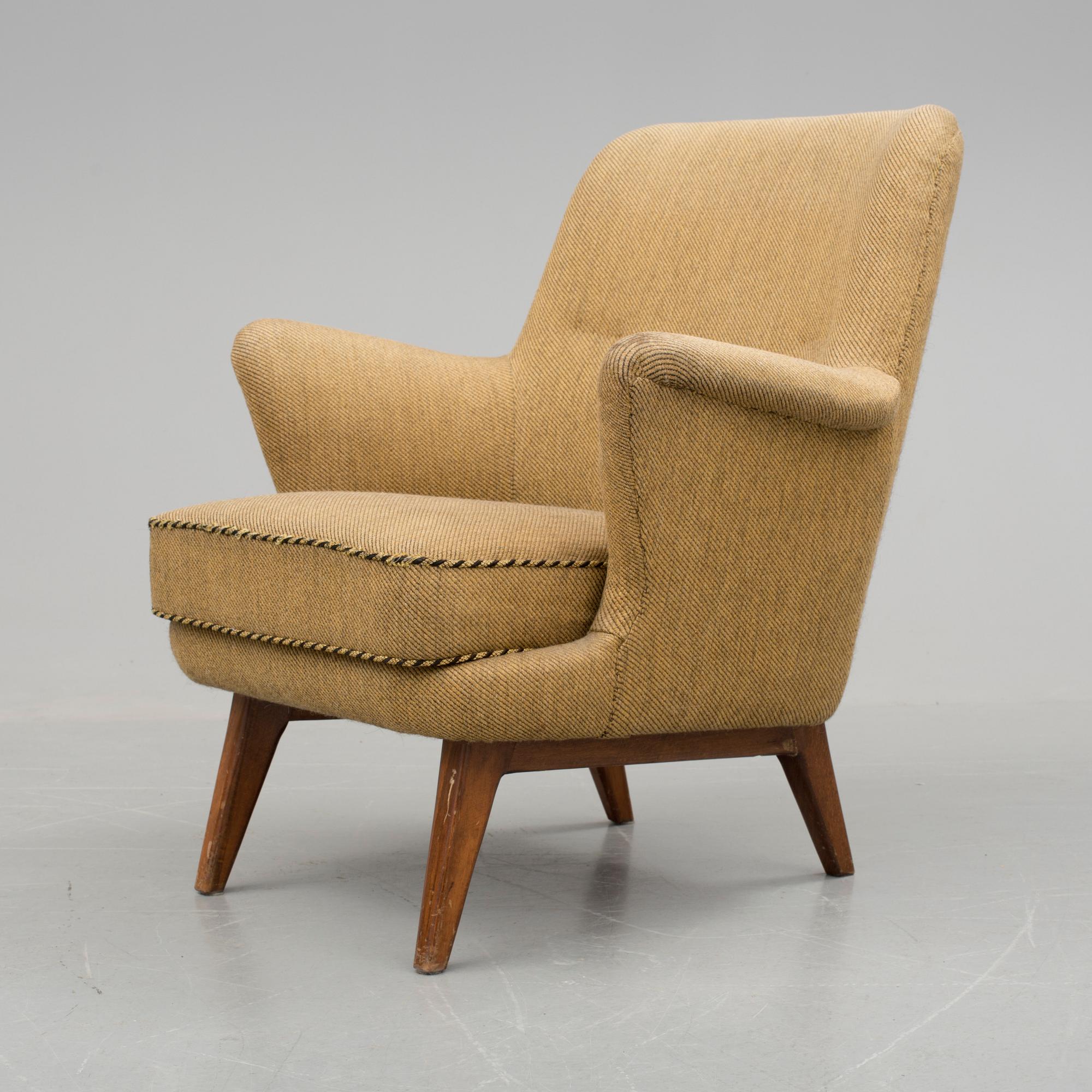 SOFFA samt FÅTÖLJ, 1950-tal.