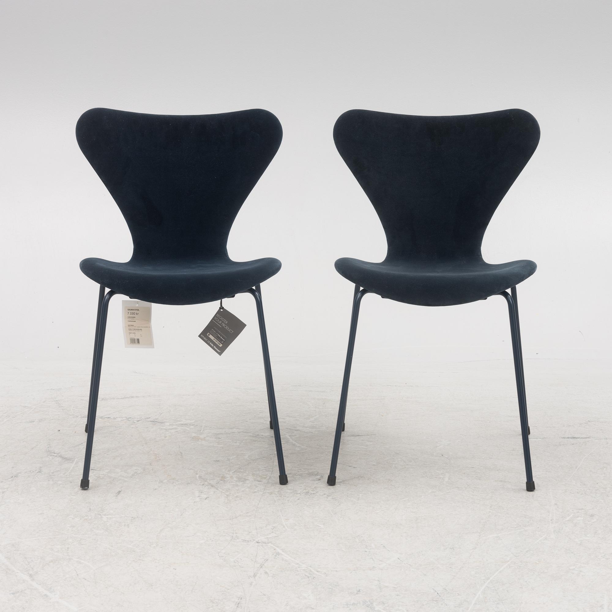 Arne Jacobsen, stolar, "Sjuan", Lala Berlin x Fritz Hansen, Danmark, 2017 .