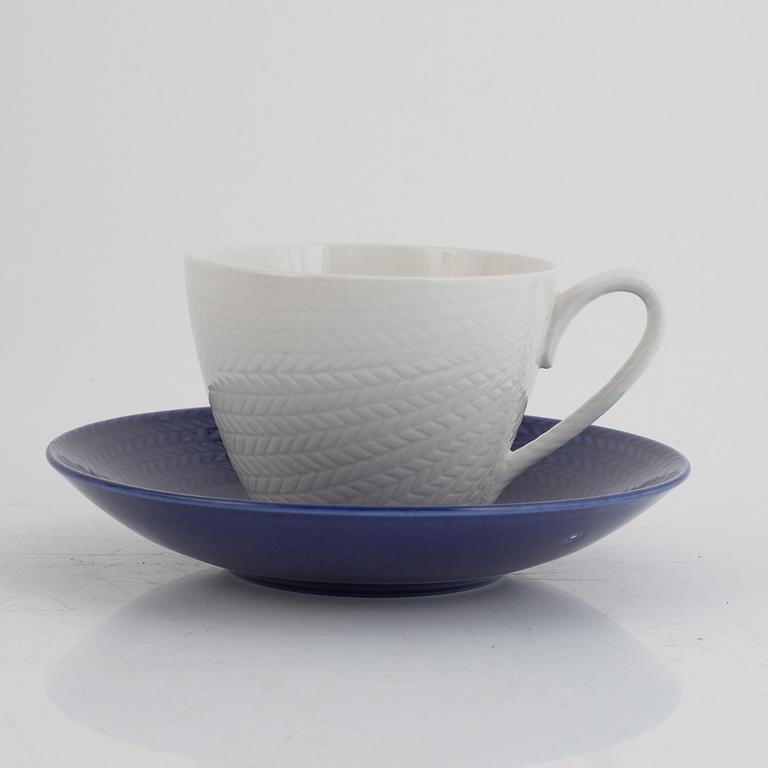 Hertha Bengtson, service, 44 pieces, "Blue Fire", Rörstrand, Sweden.