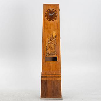 Floor clock, possibly Mjölby Intarsia. 1930s.