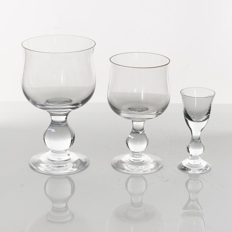 Erik Höglund, a glass service, 36 pieces, "H 40", Kosta Boda, 1960s/70s.