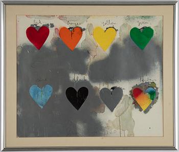 Jim Dine, färgoffset och serigrafi. Signerad och daterad i trycket.