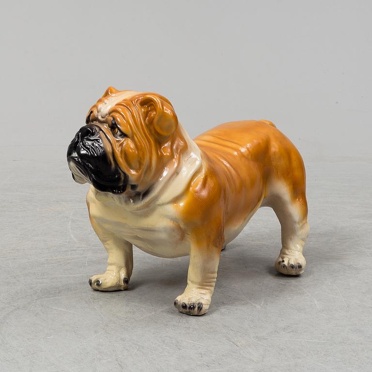 A resin bulldog, contemporary.