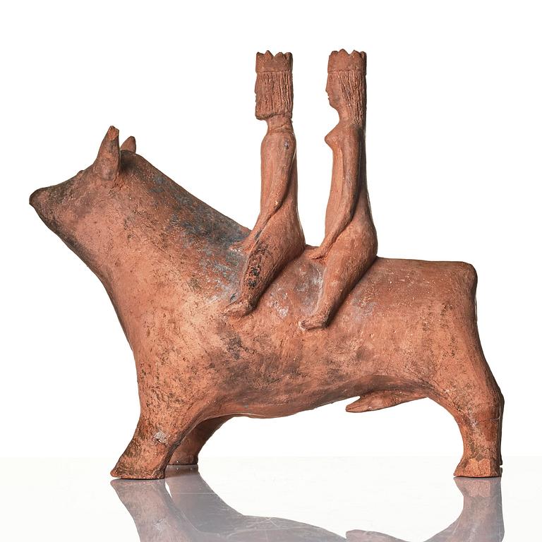 Helga Henschen, "Bröllopsresan" (The Wedding Trip), a terracotta sculpture, executed in her own studio, 1950s-60s.