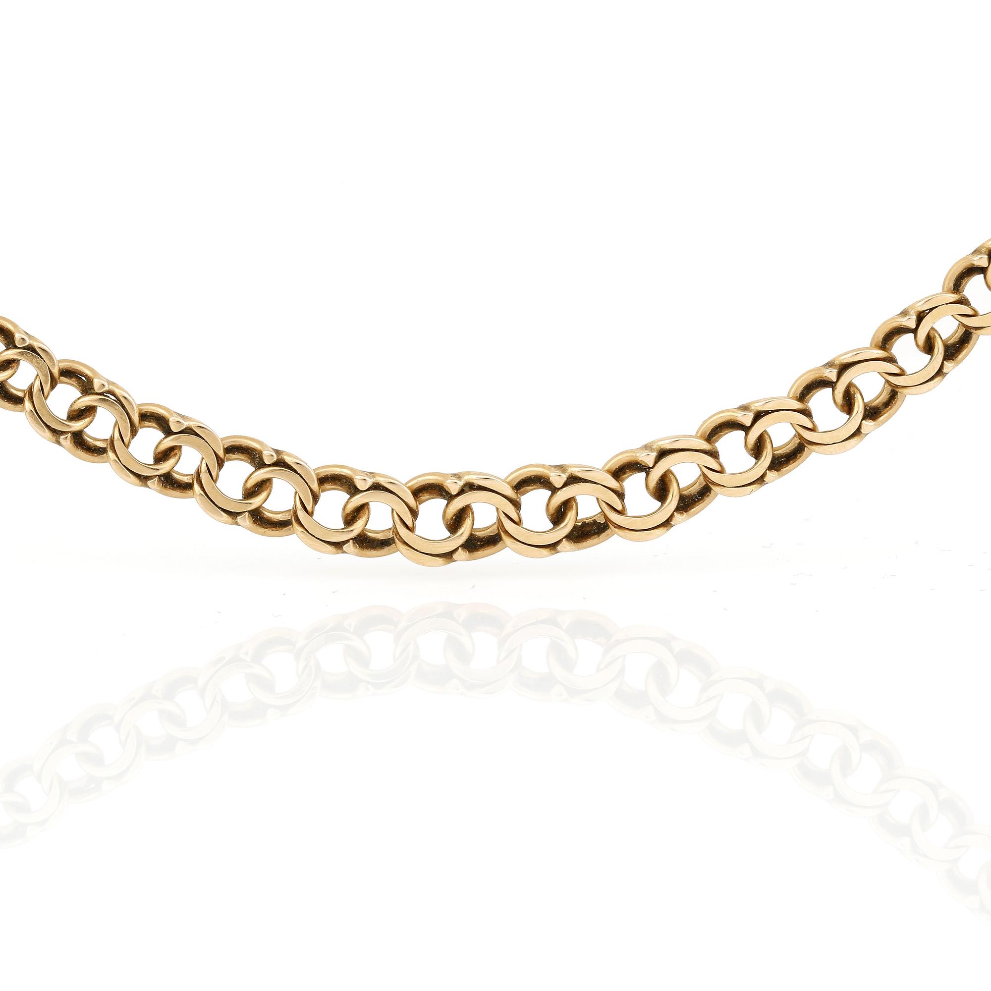 HALSKEDJA, 18K guld, Stockholm, 1964. Total vikt ca 30,34 g.