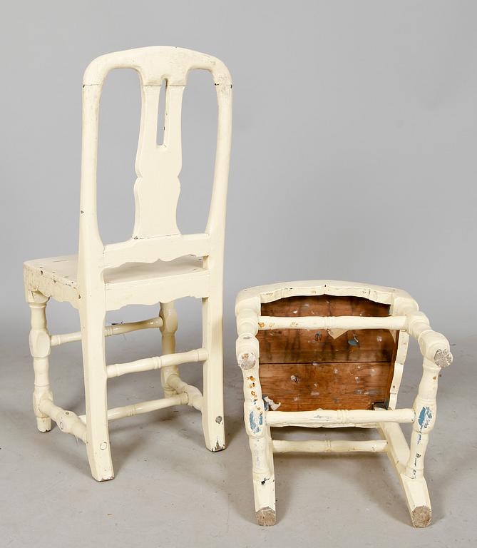 STOLAR, 6 st, barock, 1700-tal.