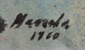 Olavi Haarala, olja på pannå, signerad och daterad 1960.