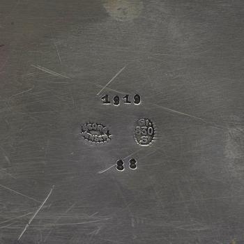 Georg Jensen, a 830/1000 silver tray, Copenhagen 1919, design nr 88.