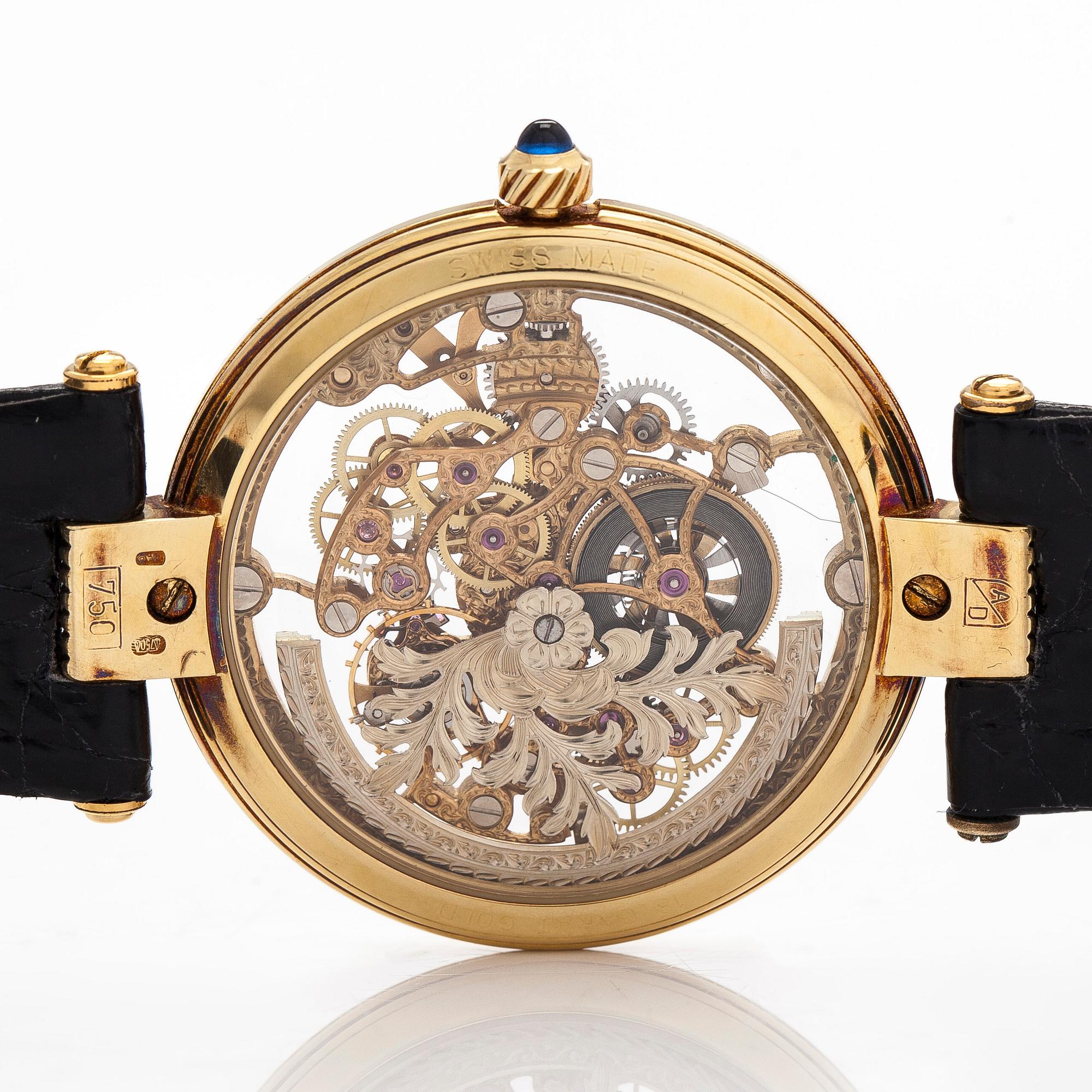 Dunhill, Skeleton, wristwatch, 33 mm.