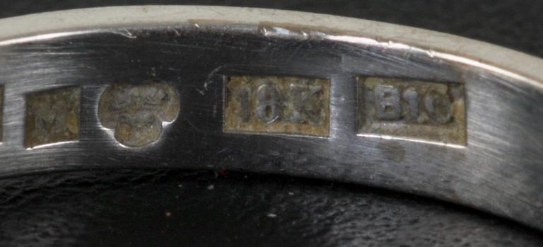 RING, 18K vg, m briljant, 1,33ct.