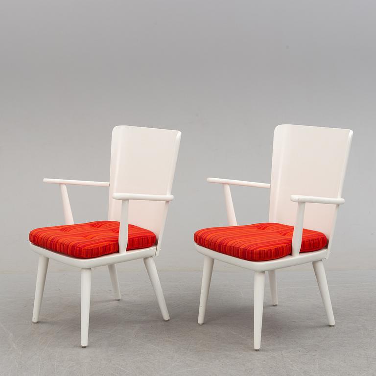 A second half of the 20th century sofa, pair of armchairs and coffee table by Göran Malmvall.